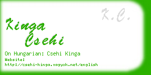 kinga csehi business card